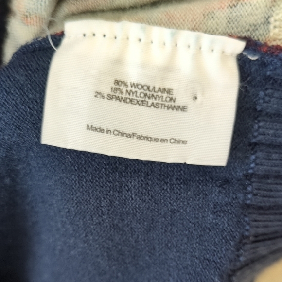 Tory Burch Navy and Red Knit Sweater - Picture 6 of 7